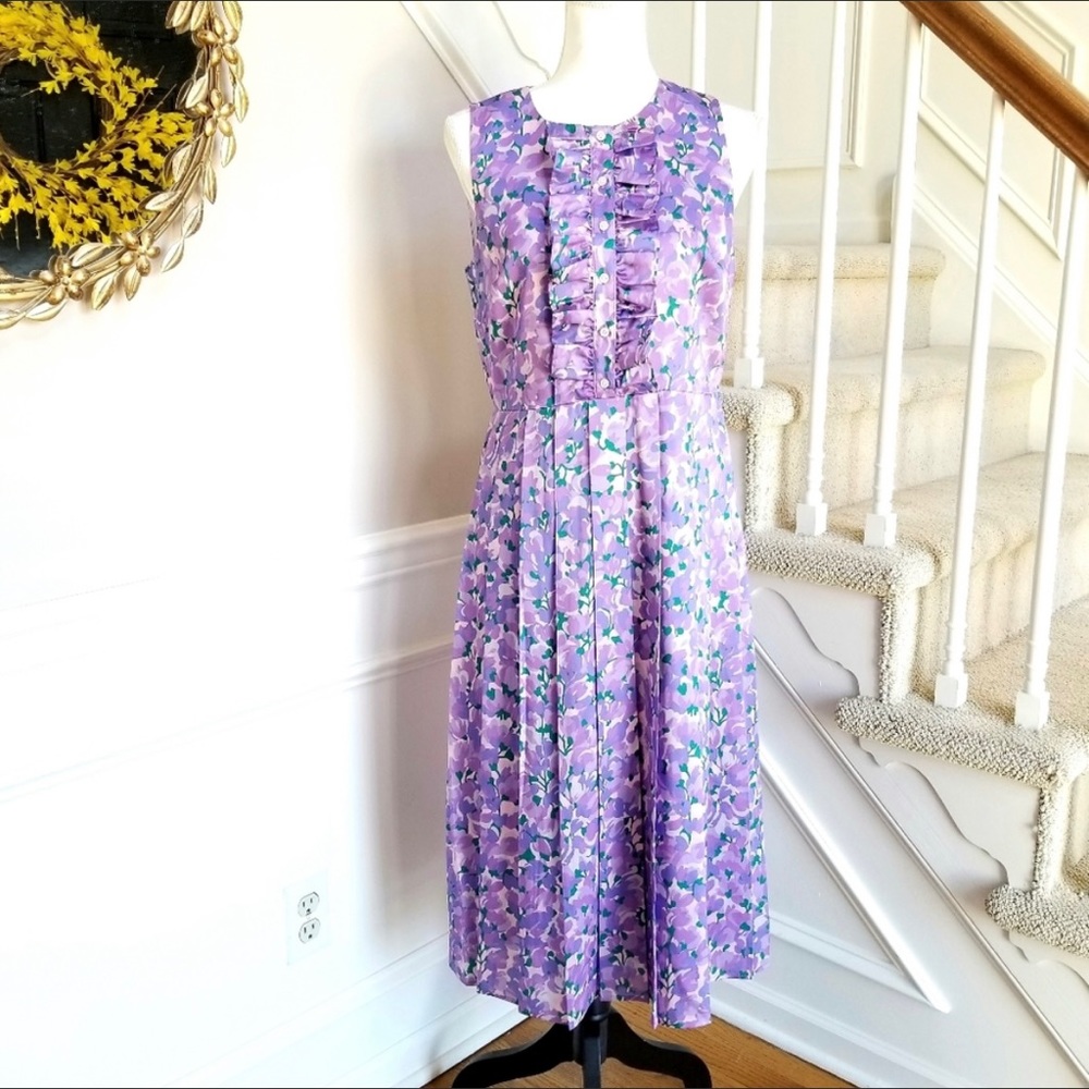 J Crew Ruffle pleated dress